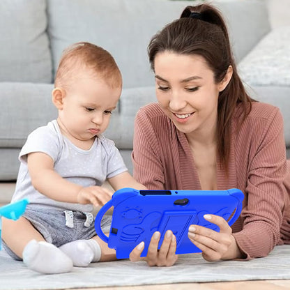 Kids Tablet 7 inch Android 12, 4GB RAM 32GB ROM, 512GB Expandable, with Parental Control, WiFi, Bluetooth, Dual Camera with Silicone Case,
