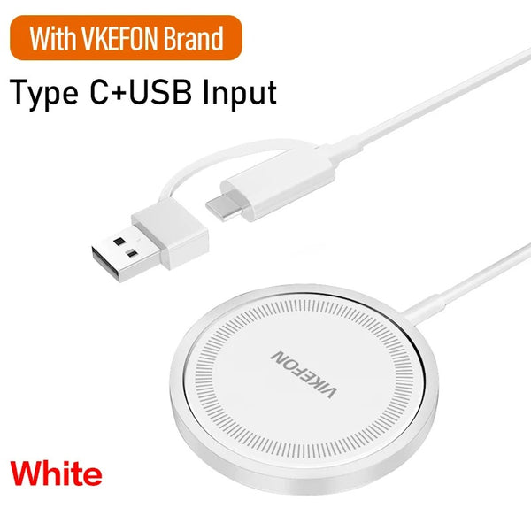 Magnetic 30W Wireless Charger Fast Charging Pad Stand for iPhone 15 14 13 12Pro Max Airpods PD USB A Phone Chargers Dock Station